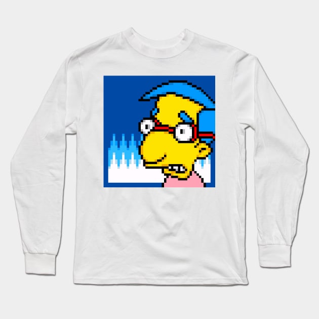 Milhouse Sprite Long Sleeve T-Shirt by SpriteGuy95